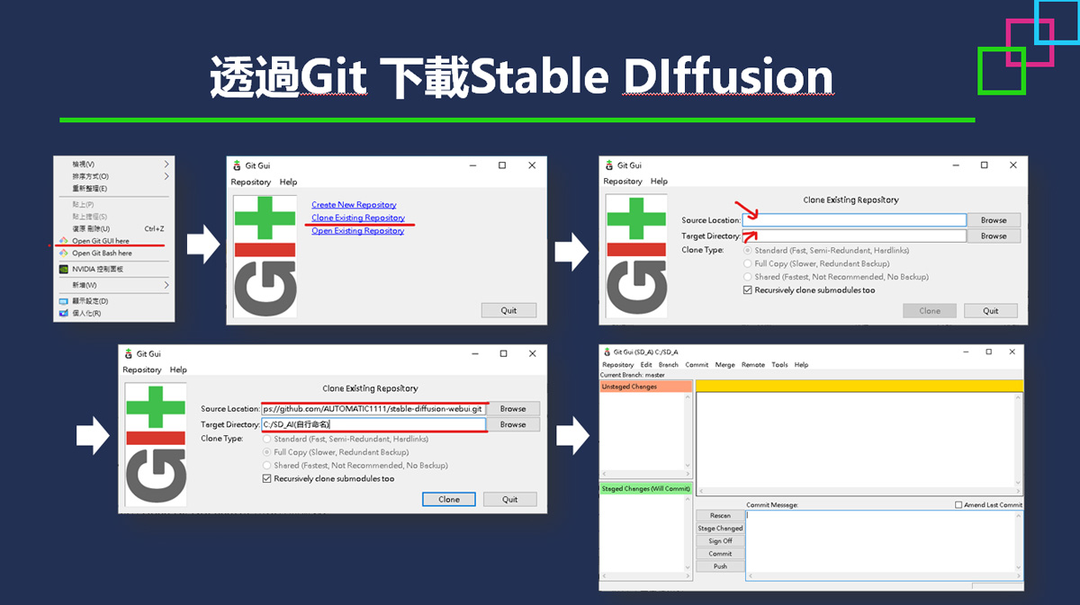 透過Git 下載Stable DIffusion