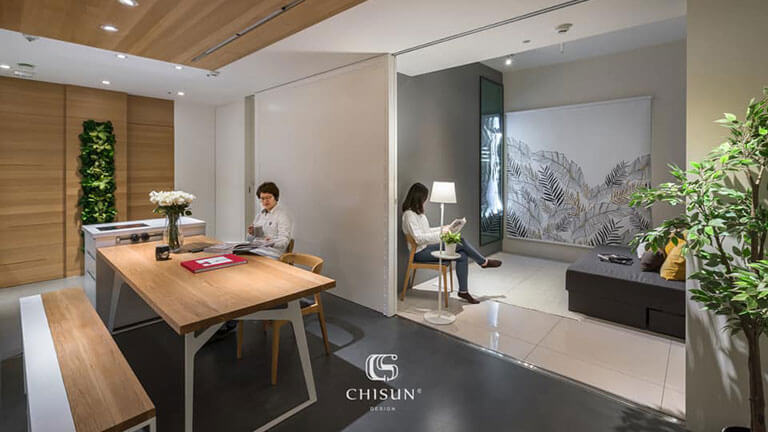 擅長設計住宅空間的林妍君老師此次將「家」的概念融入辦公室設計