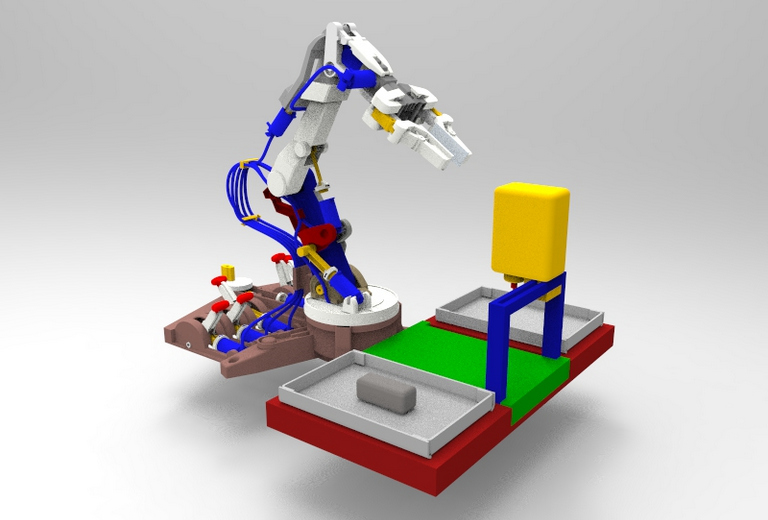 PTC大賽冠軍作品：液壓式機械手臂用於檢測工作模擬