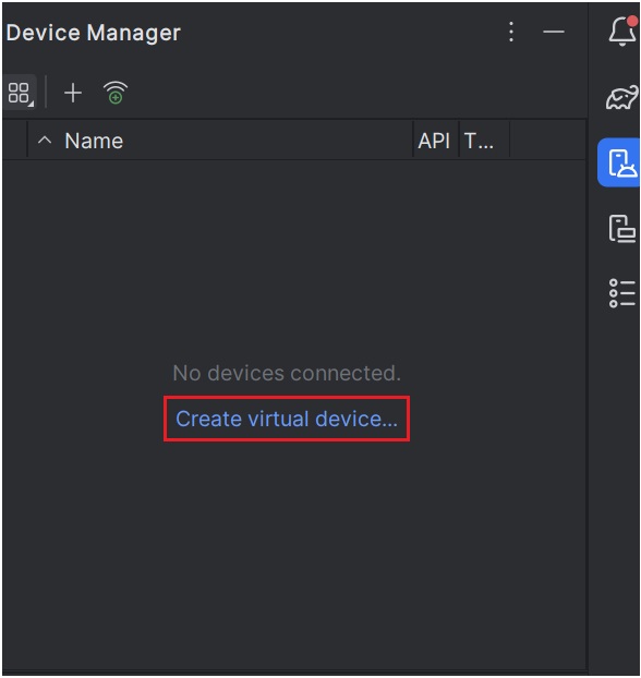 Android studio教學 - 點選Create virtual device