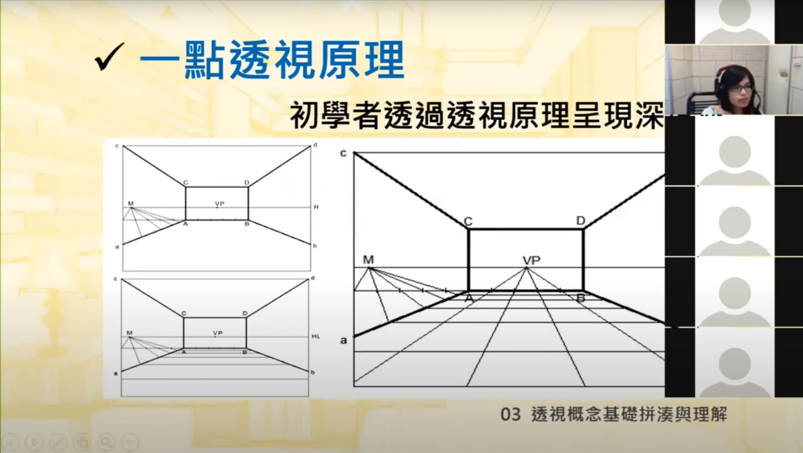 了解透視原理後，需要大量練習以增加繪圖經驗。