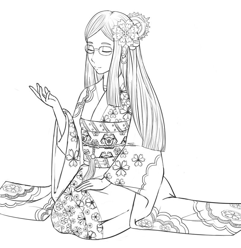 春節和服女孩｜巨匠電腦學員作品