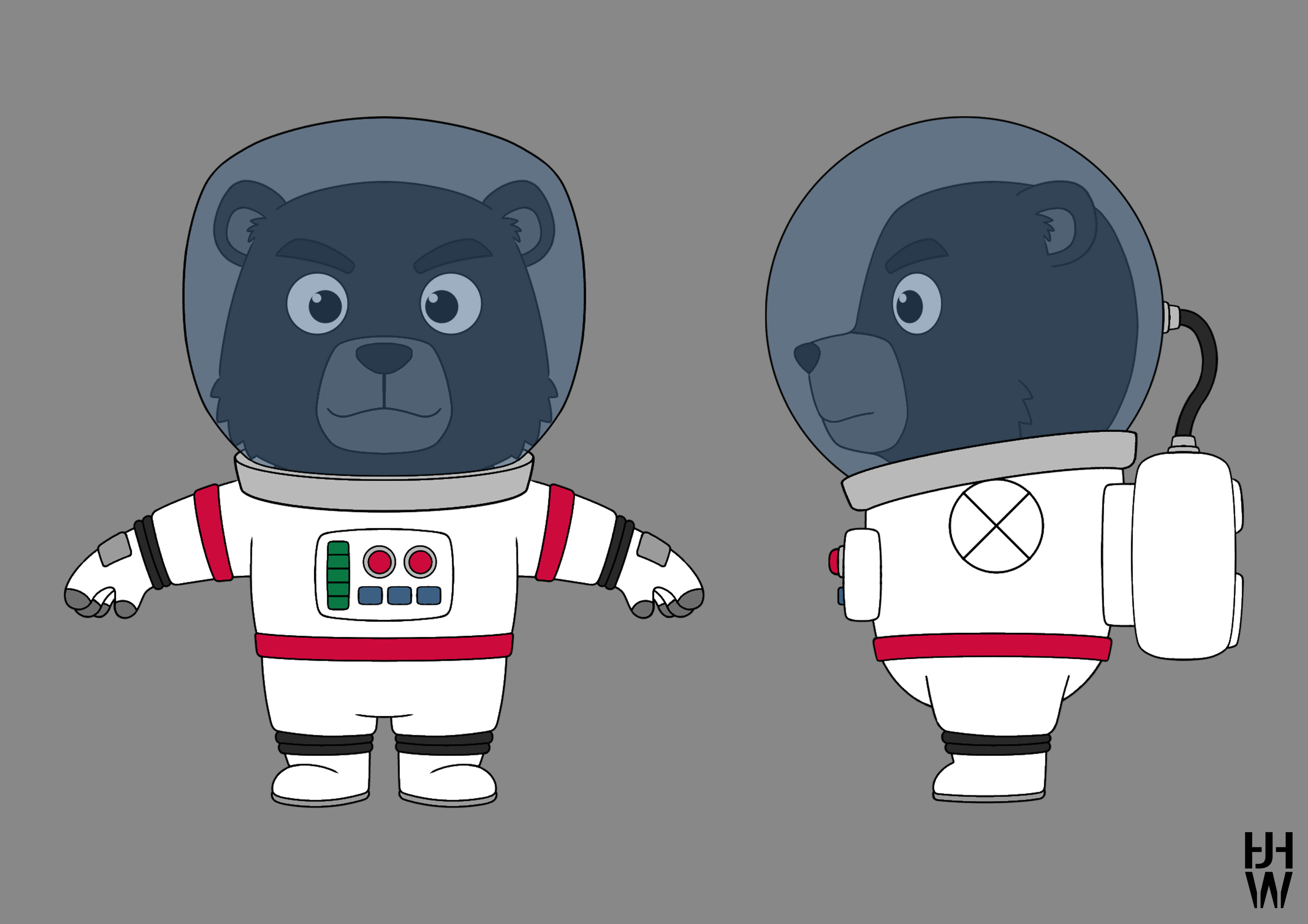 Space Taiwan Black Bear - character｜巨匠電腦學員作品